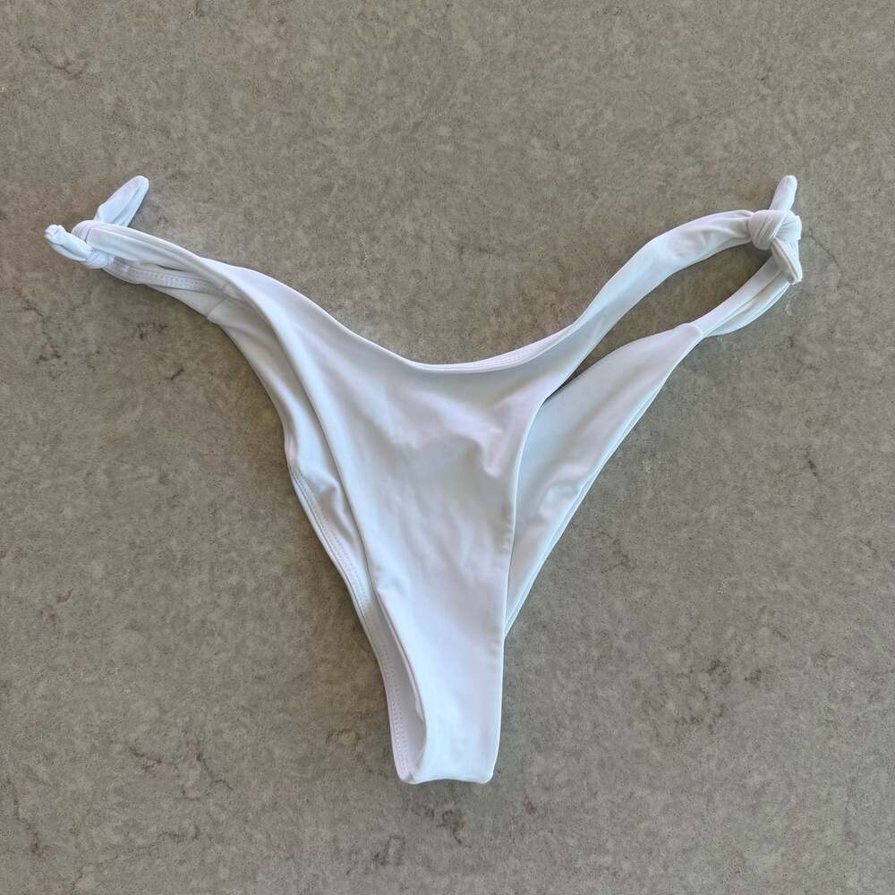 Abysse White Side-Tie Bikini Bottoms Size S